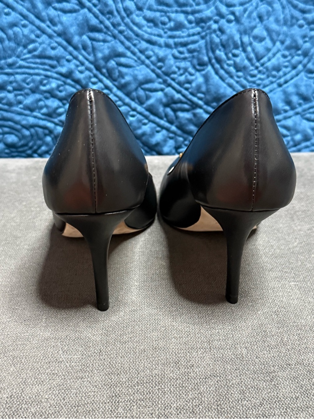 Dior Black Pointed Toe Flats with Gold CD Emblems - Picture 4 of 4
